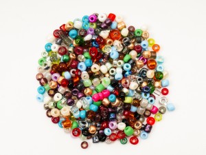 Margele de nisip 2 mm, mix, 50 gr, cca 1500 buc