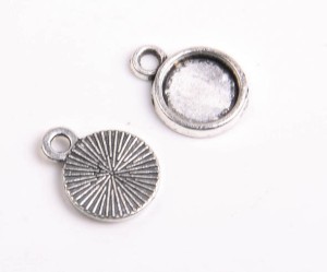 Charm pt cabochon , interior d:8 mm, 10 buc