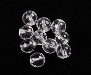 Sfere din cristal de stanca fatetate 8 mm, 10 buc, g=1 mm