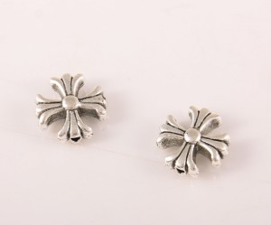 Margele metal cruce malteza, 12X5 mm, 6 buc, gaura 1.2 mm