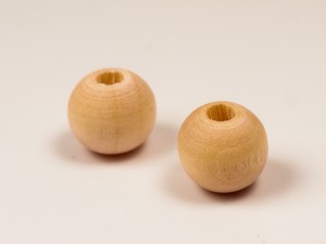 Margele din lemn natur, 12 mm, gaura 4  mm, 30 buc