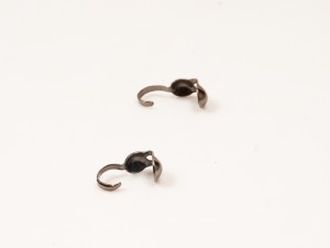 Cupa capat de sirag, negre gun metal 4 mm, 50 buc