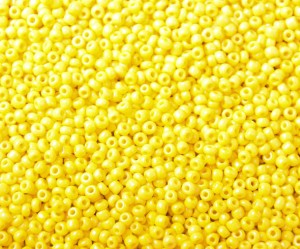 Margele de nisip galben mat lemon 2 mm, ca 4000 buc, 50 gr