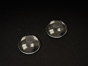 Cabochon transparent  din sticla, d:16 mm , 4 buc