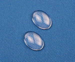 Cabochon din sticla transparent, 13X10 mm, 10 buc