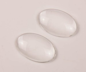 Cabochon din sticla transparent, 20X30 mm, 2 buc