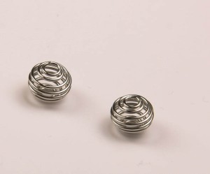 Sfere din sarma memorie, 8 mm, 30 buc, argintiu inchis