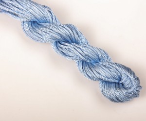 Snur de matase sintetic 1 mm, albastru, 11g, cca. 20- 24 m