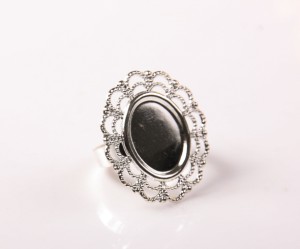 Baza de inel, pt cabochon, interior 15X11 mm, 1 buc
