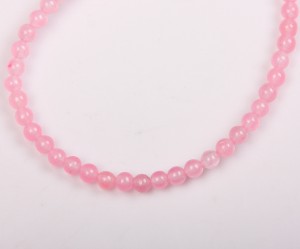 Agate roz 3 mm, cca 60 buc, gaura  0.7mm