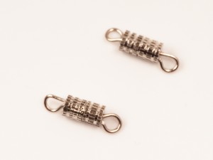 Inchizatori cu surub pentru bratari sau coliere, argintiu inchis, 10 buc 4X14 mm