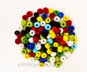 Margele nisip MIX II,  3  mm, cca 1500 buc, 50 gr