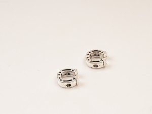 Margele spacer Potcoava argintii , 8X7X4 mm, gaura 1.5 mm, 10 buc