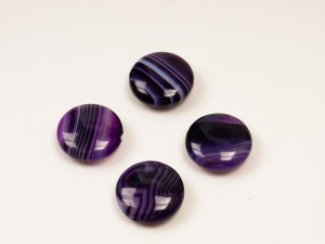 Agate mov, 6X16 mm, 4 buc, gaura 1 mm