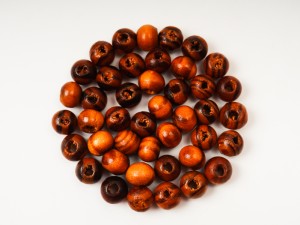 Margele din lemn de maslin, 6 mm, cca 100 buc, gaura 2 mm