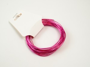 Sarma de modelare culoare fucsia din aluminiu, 1 mm, 5 metri