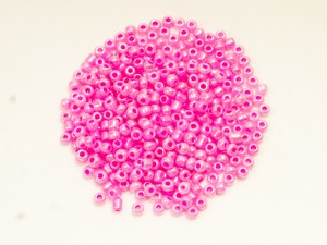 Margele de nisip roz perlat  - 2mm, 50 gr