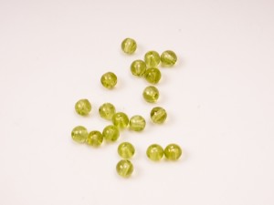 Sfere peridot 3.5 mm,20 buc, gaura  0.6 mm