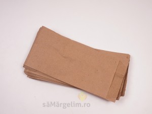 Plicuri din hartie natur, mai mici, 8X14 cm, 20 buc