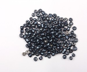 Margele de nisip negru metalizat-4 mm- 50 gr