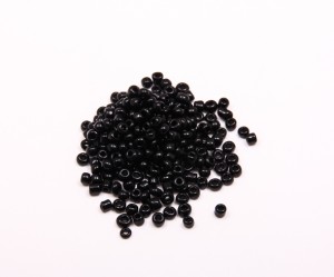 Margele de nisip negre- 3mm, 50 gr, cca.1500 buc