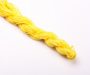 Snur de matase, sintetic, 1 mm, galben ,11g, cca. 20-24 m