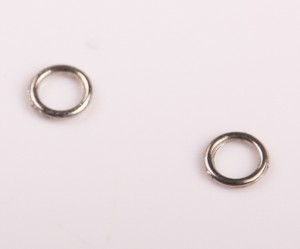 Zale sudate, argintiu inchis- 6mm, 100buc, grosime 1mm