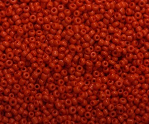 Margele de nisip rosu inchis , 2 mm , cca 400  buc