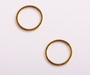 Zale sudate aurii aplatizate- 20 buc, 10 mm, grosime 1mm