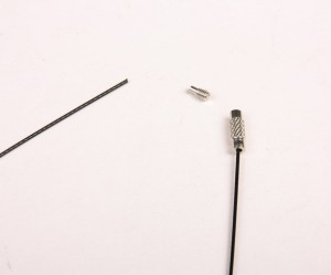 Fir siliconat cu surub,  NEINCHIS, fi=1 mm, 46 cm, negru 1 buc