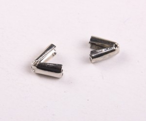 Conectori argintiu inchis pt piele sau snur de 2 mm, 30 buc
