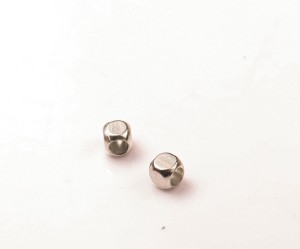 Margele argintii cubice, 3 mm, gaura 2 mm, 30 buc