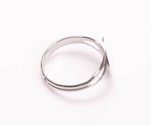 Baza de inel argintiu inchis, reglabila, diametru platou 12 mm,