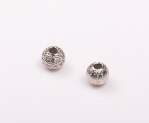 Margele din metal stardust ag inchis , 5 mm, 30 buc, gaura 1.5 m