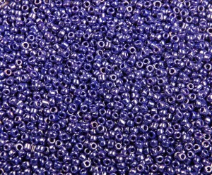 Margele de nisip albastru sidefat  2 mm, ca 4000 buc, 50