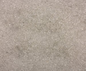 Margele de nisip alb transparent, 2 mm, 50 g