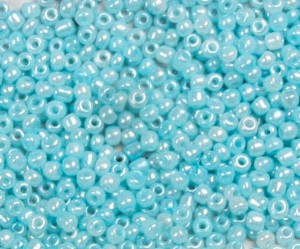 Margele de nisip 4 mm, bleu perlat , 50 gr, cca 1500 buc