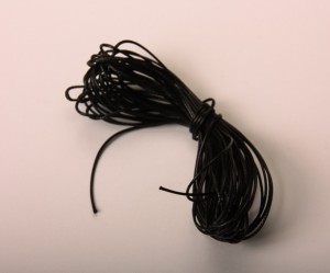 Snur cerat lucios negru, 0.8 mm , 5 m