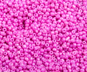 Margele de nisip roz sidefat , 3mm - 50 g, cca 1500 buc