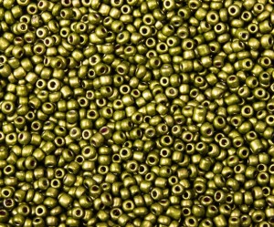 Margele verde sidefat, 3 mm cca 1500 buc