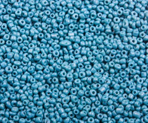 Margele nisip bleu sidefat 2 mm, 50 g, cca 4000