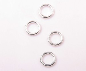 Zale sudate (intregi) 8 mm, 50 buc, argintiu