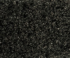 Margele de nisip gri transparent  - 2mm, 50 gr