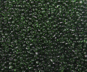 Margele de nisip verde transp -2mm, 50 gr