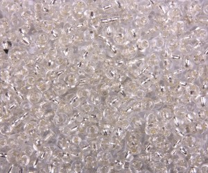 Margele de nisip 2 mm, transparent cu foita , 50 gr, 4000 bu