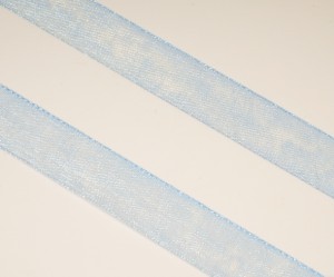 Panglica din organza bleu 13 mm, 3 metri