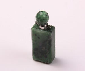 Pandantiv sticluta de parfum, piatra Rubinzoisit 4.5 cm, 1 buc