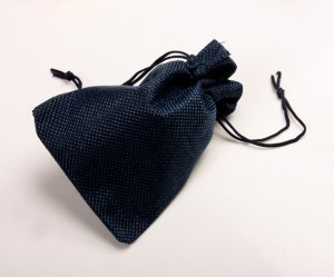 Saculeti textili bleumarin 9.5X11 cm, 1 buc