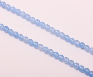 Agate culoare bleu 3 mm, cca 60 buc, gaura 0.7mm