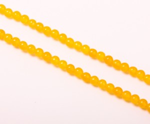 Agate culoare galben 3 mm, cca 60 buc, gaura 0.7mm